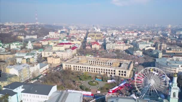 Nova Poshta Kyiv Halvmarathon. Den 7 april 2019. Kiev. Ukraina. Utsikt från luften. — Stockvideo