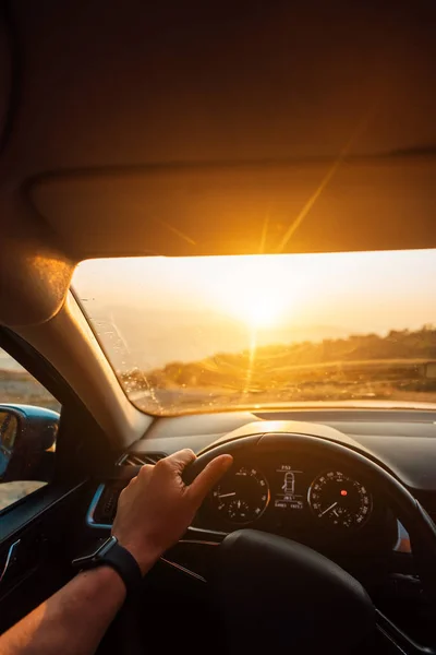 The road to success - a driver traveling on a road — Stock Photo, Image