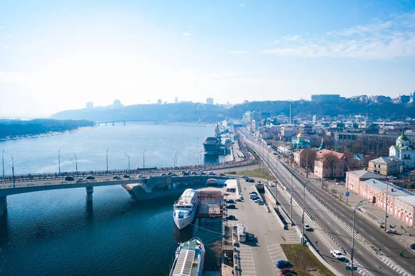 Media Maratón Nova Poshta Kiev. Vista aérea. — Foto de Stock