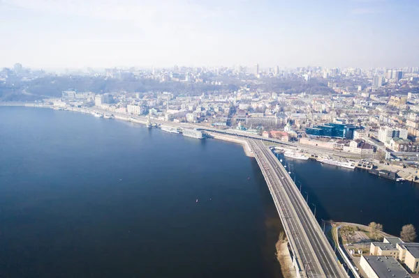 Meia Maratona Nova Poshta Kyiv. Vista aérea. — Fotografia de Stock