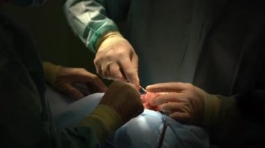Cerrah ve burnuna estetik ameliyat asistanı