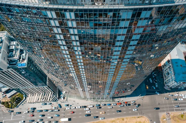 Straat van de grote stad van een Birds Eye View — Stockfoto