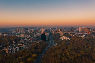 Hava aracı görüntüleri. Kiev Panoraması