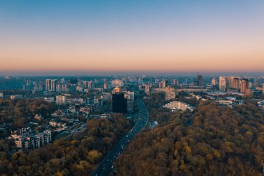 Hava aracı görüntüleri. Kiev Panoraması