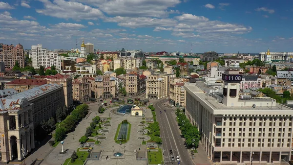 30.05.2020 Kiev Ukraine. Aerial photo of Maidan Nezalezhnosti. — Stock Photo, Image