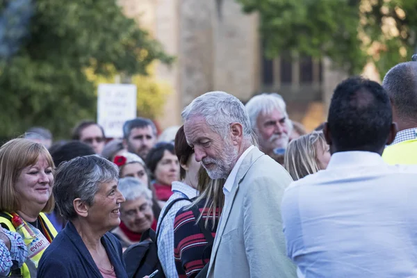 Député Jeremy Corbyn Adresse Membre Audience Lors Rassemblement Bristol Royaume — Photo