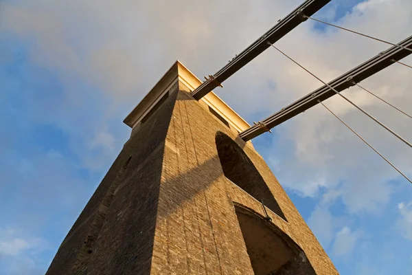 Clifton Suspension Bridge Бристоль Велика Британія Заході Сонця — стокове фото