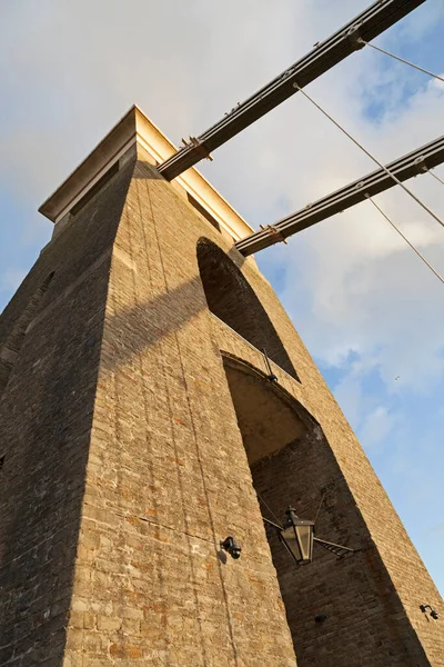 Подвесной Мост Клифтон Бристоле Великобритания Закате — стоковое фото