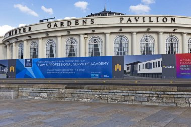 The Winter Gardens Pavilion in Weston-super-Mare, UK during the process of conversion into a new campus for Weston College clipart