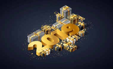 mutlu yeni yıl 2019 arka plan yer metin broşür için