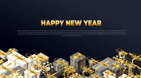 Feliz ano novo 2019 fundo lugar para o texto — Vetor de Stock