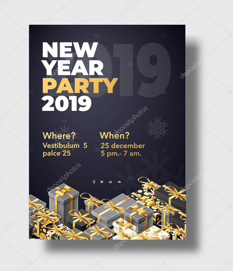happy new year 2019 background place for text brochure