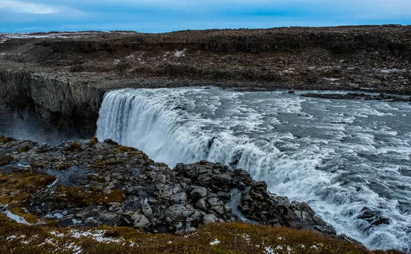 Водоспад Деттіфосс Північно Східній Ісландії — стокове фото