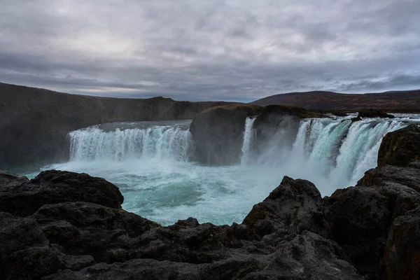 Godafoss Ett Spektakulärt Vattenfall Nordisland — Stockfoto