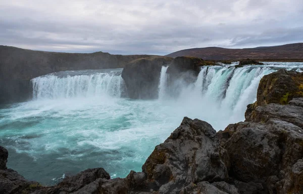 Godafoss Ett Spektakulärt Vattenfall Nordisland — Stockfoto