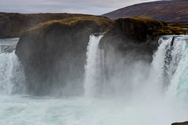 Godafoss Kuzey Zlanda Muhteşem Bir Şelale — Stok fotoğraf