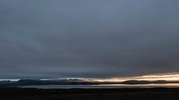 Camino Gullfoss Desde Reikiavik Islandia Maravilloso Amanecer — Foto de Stock