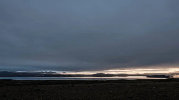 Sur Chemin Gullfoss Depuis Reykjavik Islande Magnifique Lever Soleil — Photo