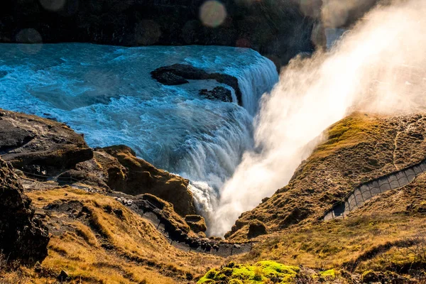 Дивовижний Водоспад Ґульфосс Ісландії — стокове фото