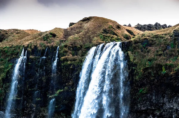 Selfjalandsfoss Uma Das Cachoeiras Mais Bonitas Toda Islândia — Fotografia de Stock