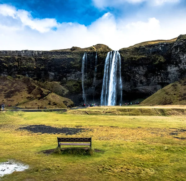 Selfjalandsfoss Une Des Belles Cascades Tout Pays — Photo