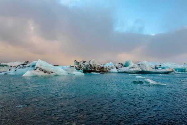 Jokulsarlon Fagyasztott Lagúna Dél Izlandon — Stock Fotó