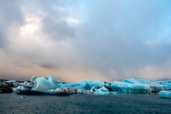 Jokulsarlon Παγωμένη Λιμνοθάλασσα Στη Νότια Ισλανδία — Φωτογραφία Αρχείου