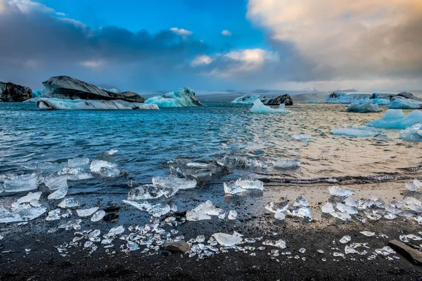 Jokulsarlon Fagyasztott Lagúna Dél Izlandon — Stock Fotó