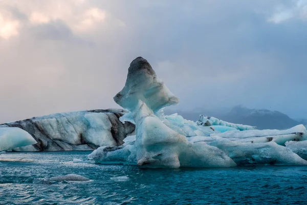 Jokulsarlon Παγωμένη Λιμνοθάλασσα Στη Νότια Ισλανδία — Φωτογραφία Αρχείου