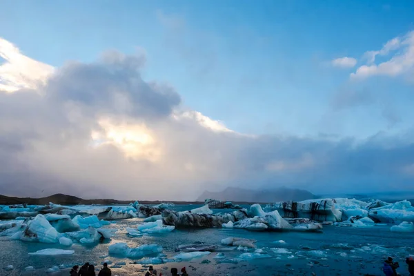 Jokulsarlon Mrożona Laguna Południowej Islandii — Zdjęcie stockowe