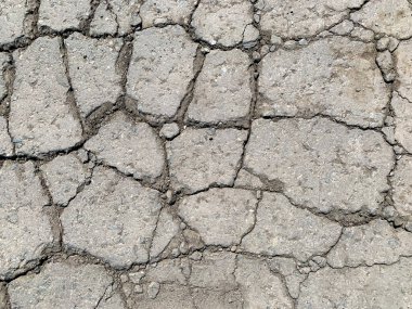 Çatlak asfalt. Üst fotoğraf, arkaplan
