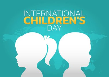 Uluslararası Çocuk gün logo simge tasarım, vektör çizim