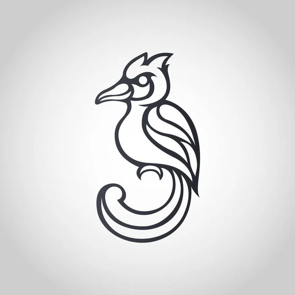 Kuş Vektör Logo Simge Tasarlamak — Stok Vektör