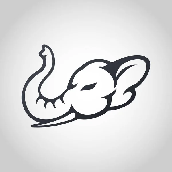 Elephant Vektor Logo Ikon Illustration — Stock vektor