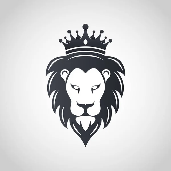 Lion Hoofd Pictogram Logo Vectorillustratie — Stockvector