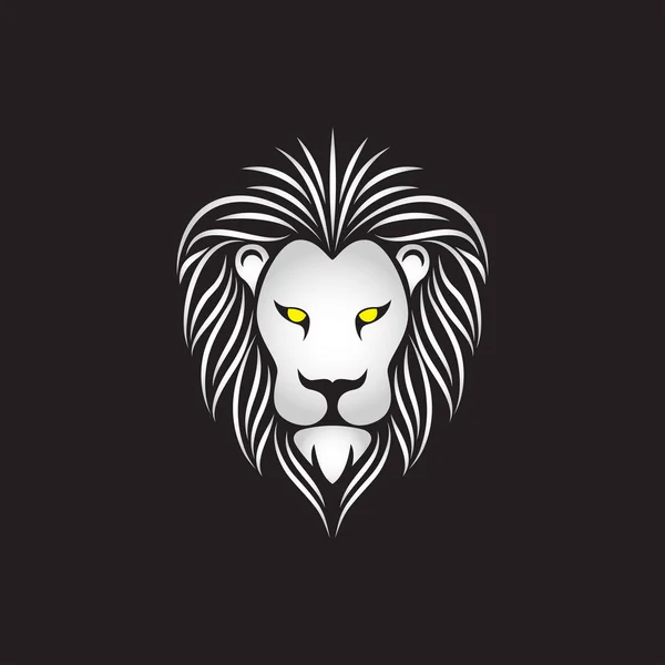 Lion Hoofd Pictogram Logo Vectorillustratie — Stockvector