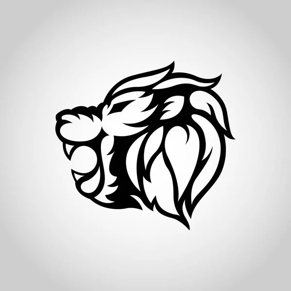 Logo Icône Tête Lion Illustration Vectorielle — Image vectorielle