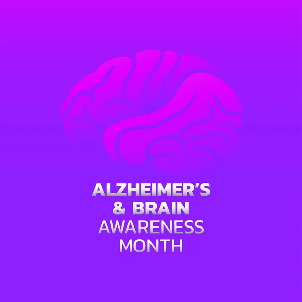 Illustration Créative Affiche Bannière Journée Mondiale Maladie Alzheimer — Image vectorielle