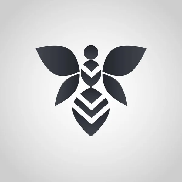 Bee Vector Logo Pictogram Illustratie — Stockvector