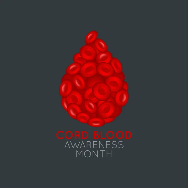 Przewód Krwi Awareness Month Wektor Logo Ikona Ilustracja — Wektor stockowy