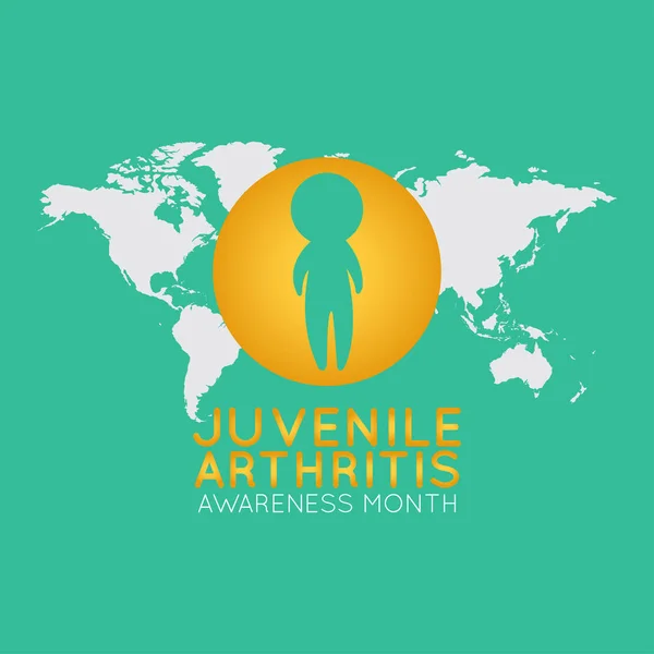 Juvenile Arthritis Awareness Month Vector Logo Icon Illustration — Stock Vector
