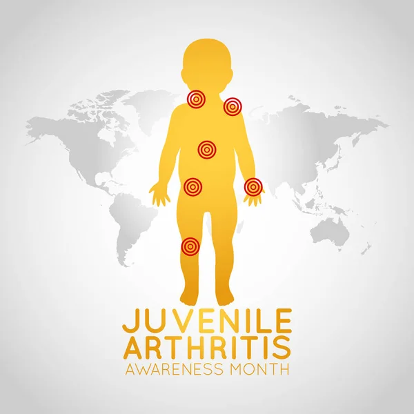 Juvenile Arthritis Awareness Month Vector Logo Icon Illustration — Stock Vector