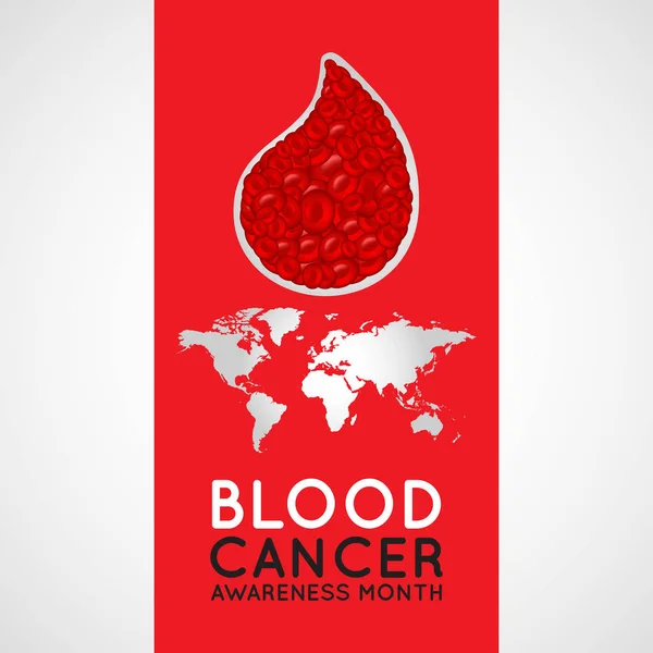 Conciencia Del Cáncer Sangre Mes Vector Logo Icono Ilustración — Vector de stock