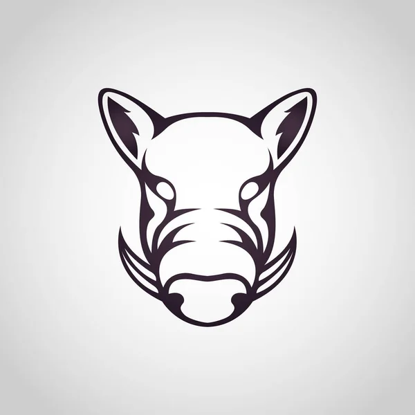 Wild Zwijn Vector Logo Pictogram Illustratie — Stockvector