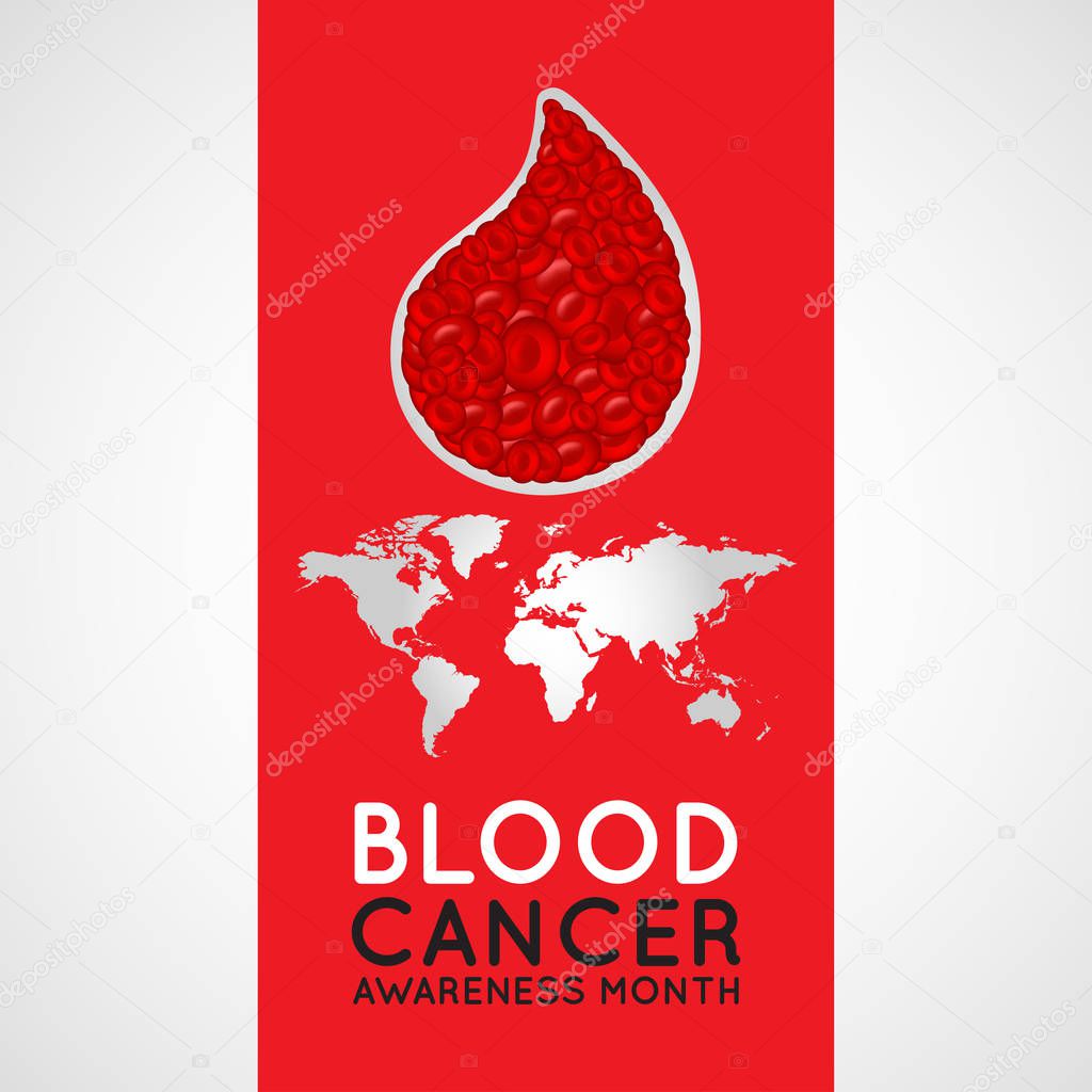 Blood Cancer Awareness Month vector logo icon illustration