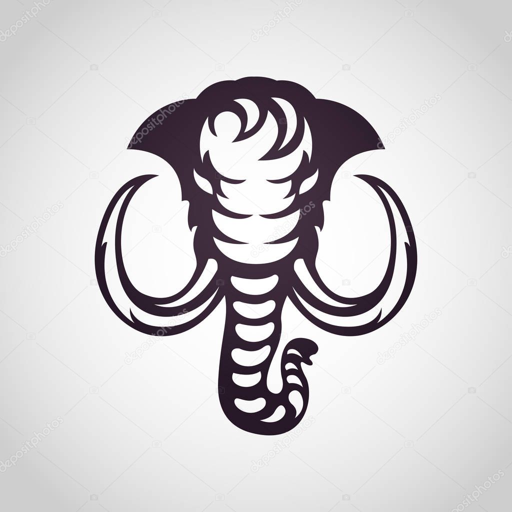 Mammoth vector logo icon illustration