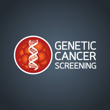 Genetic Cancer Screening Vector Illustration, medical vector clipart