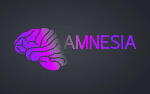 Дизайн логотипа Amnesia, медицинская векторная иллюстрация — стоковый вектор