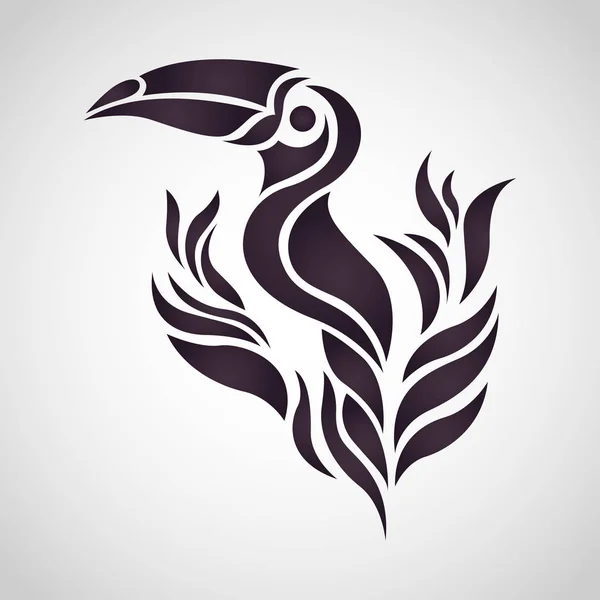 Diseño del icono del logotipo de Toucan, ilustración vectorial — Archivo Imágenes Vectoriales