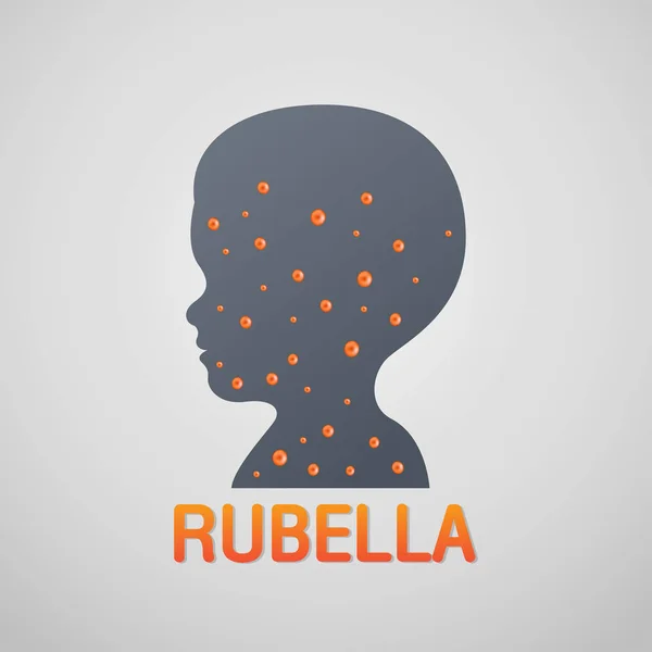Rubella niemiecki ikona logo Odra projekt, wektor ilustracji — Wektor stockowy